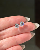 2.05ct Round Diamond Martini Studs | Screw-Backs | 14K White Gold
