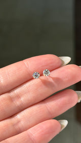 0.77ct Round Diamond Martini Studs | Push-Backs | 14K Rose Gold
