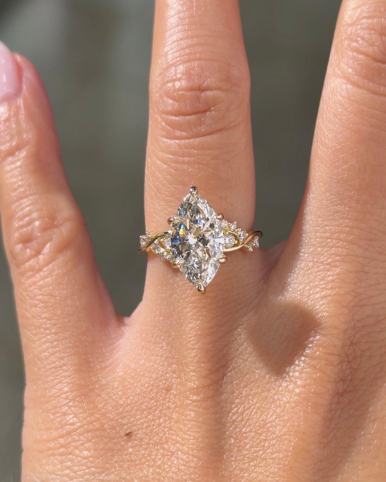 3.01ct E-VS1 Marquise Lab Diamond Ariel