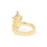 Kai Hand-Engraved Engagement Ring at princess bride diamonds back view of ring