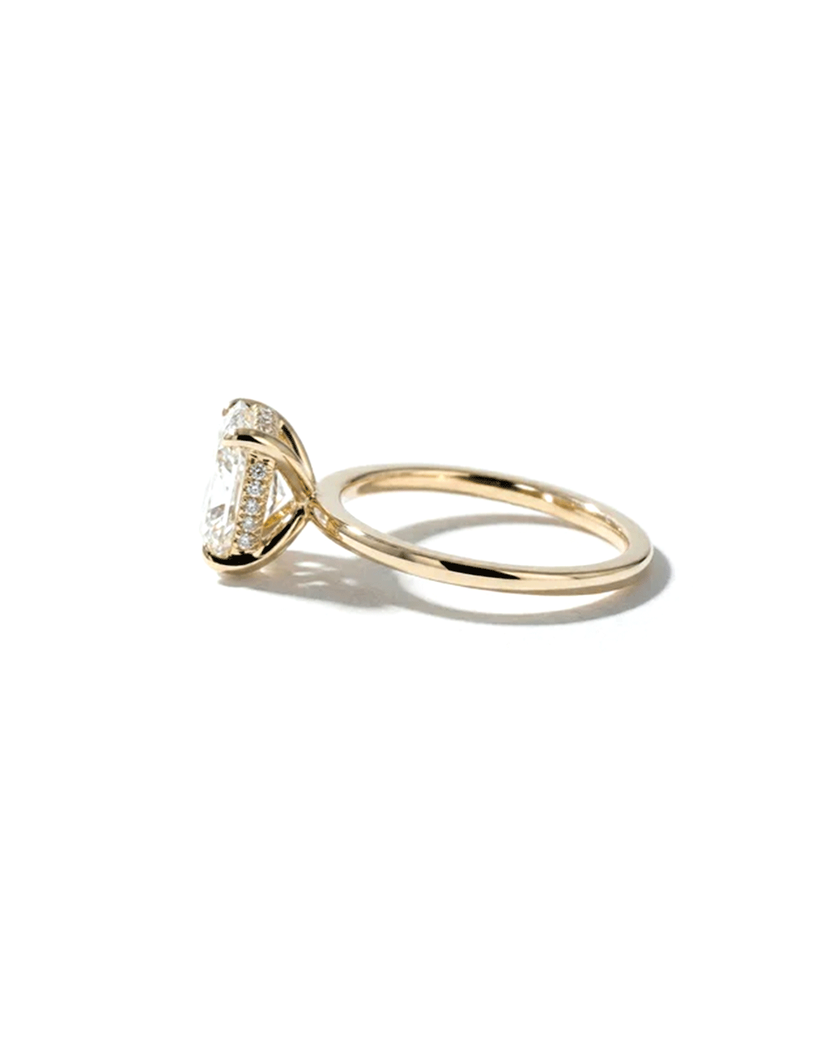 Kayla Oval High Polish lab diamond engagement ring by Princess Bride Diamonds
