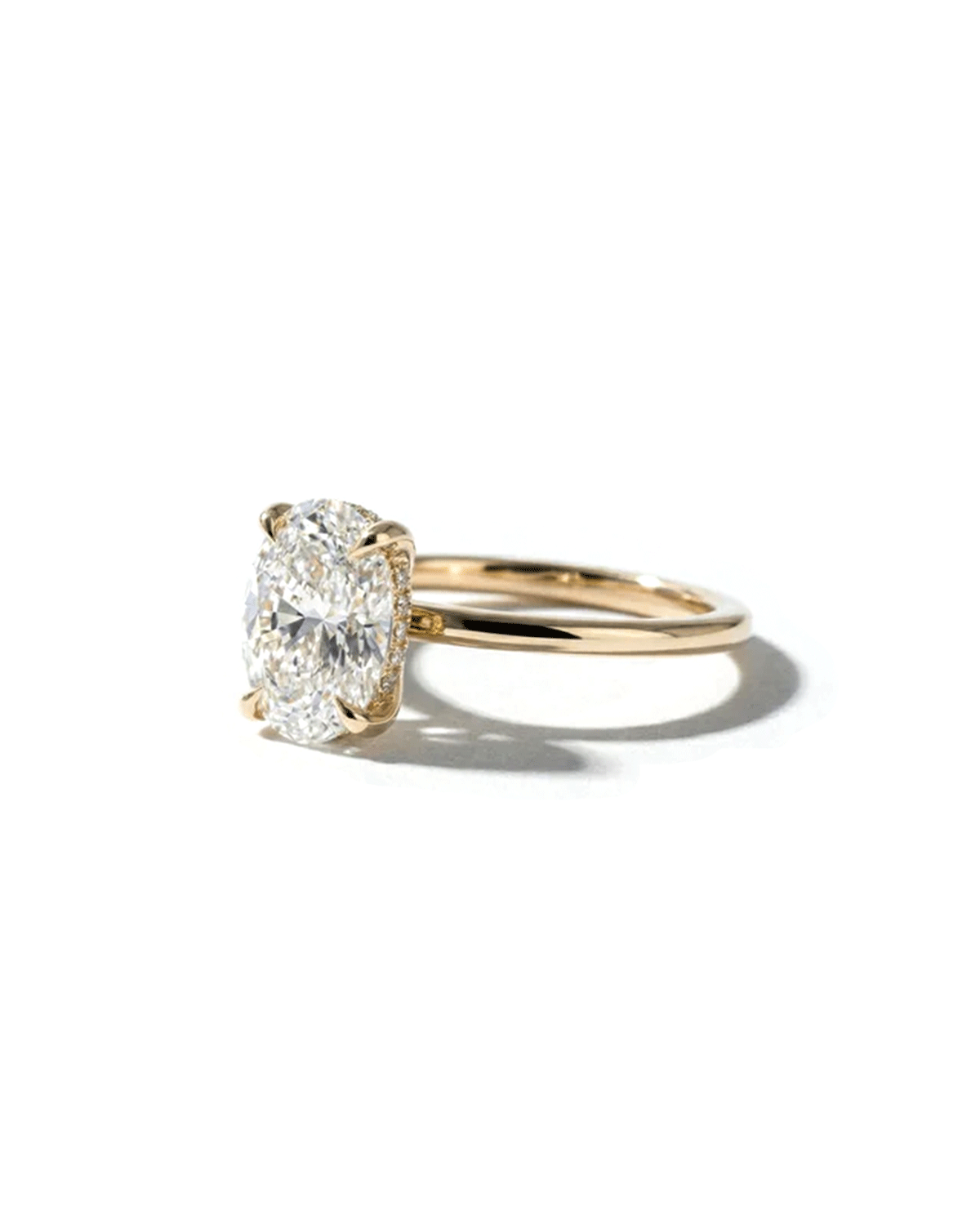 Kayla Oval High Polish lab diamond engagement ring by Princess Bride Diamonds