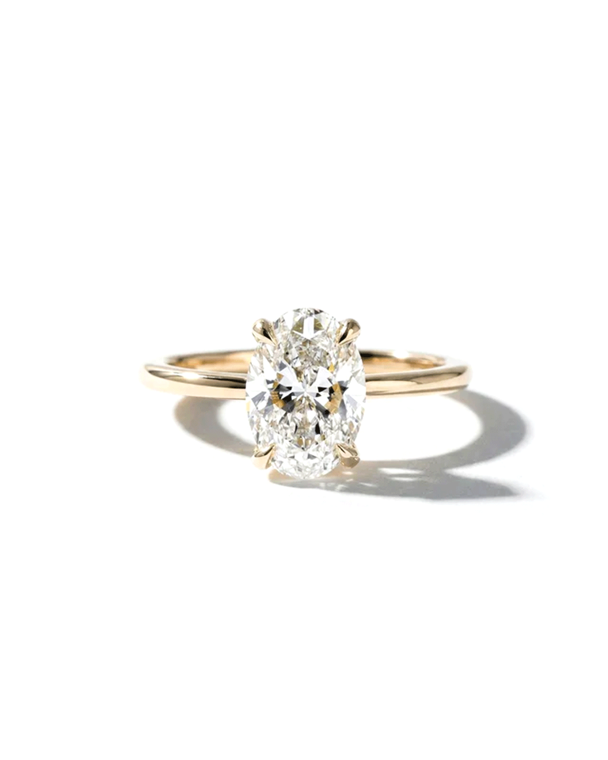 Kayla Oval High Polish lab diamond engagement ring by Princess Bride Diamonds