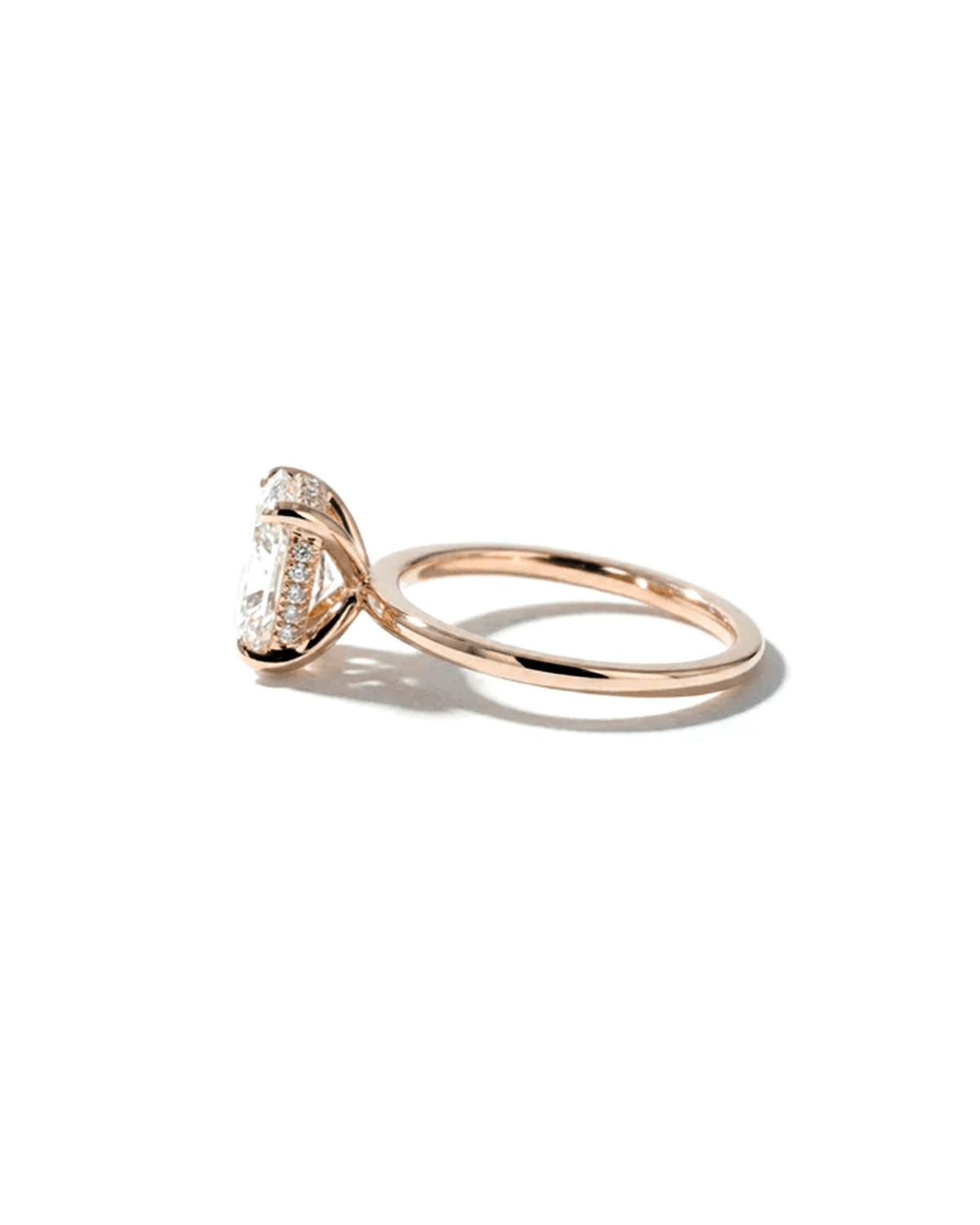 Kayla Oval High Polish lab diamond engagement ring by Princess Bride Diamonds