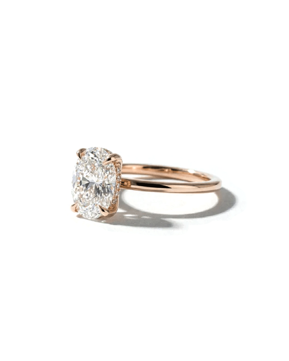 Kayla Oval High Polish lab diamond engagement ring by Princess Bride Diamonds