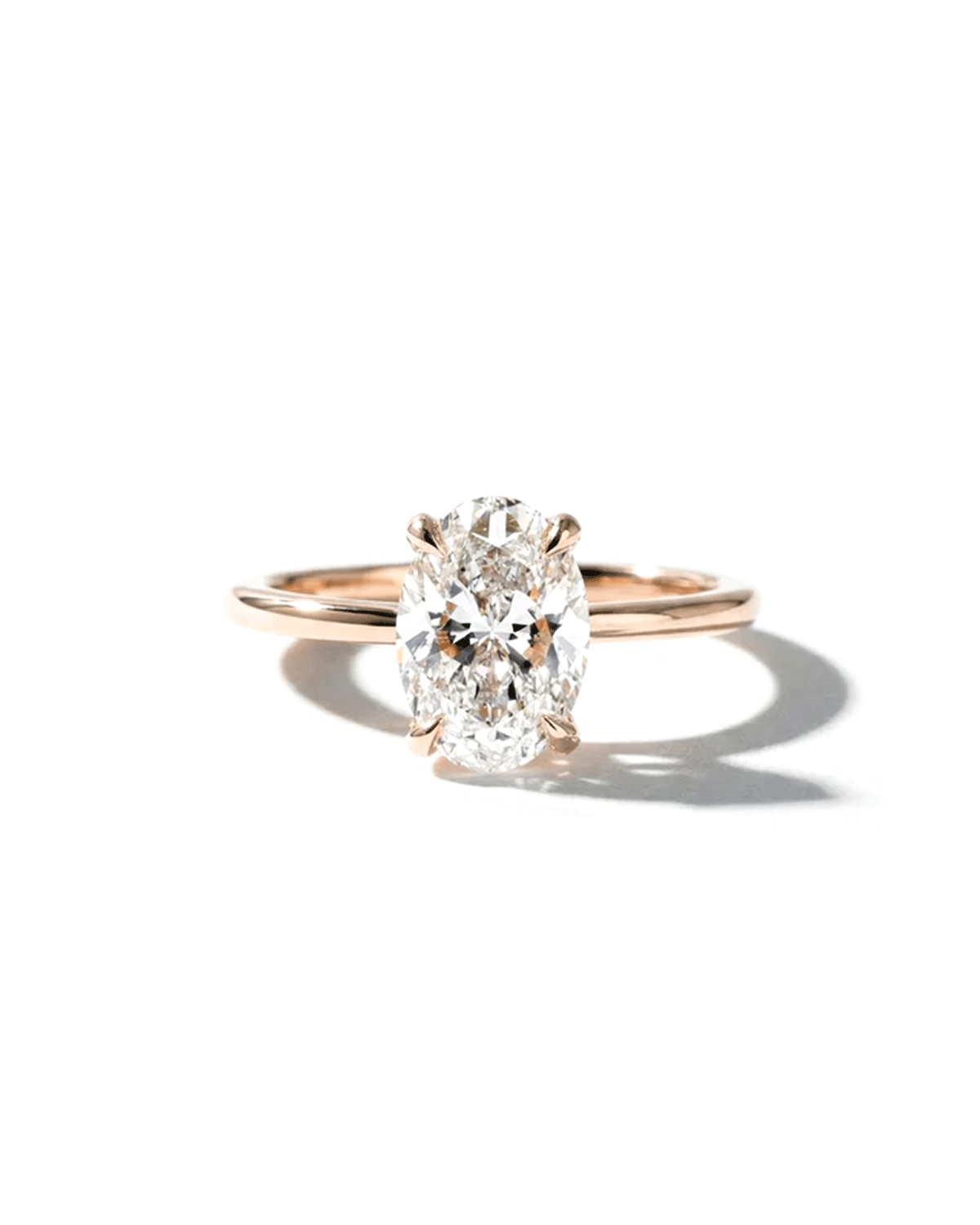 Kayla Oval High Polish lab diamond engagement ring by Princess Bride Diamonds