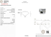 Laboratory-grown diamond report with grading details on a white background