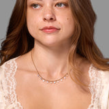 Moonstone and Diamond Drip Necklace