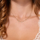 Opal & Diamond Drip Necklace