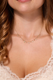 Opal & Diamond Drip Necklace