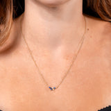 Organic Sapphire and Diamond Necklace