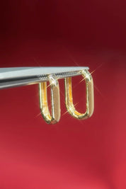 Paperclip Hoops Yellow Gold