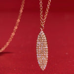 Pavé Diamond Surfboard Necklace