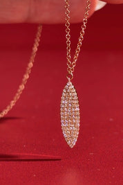 Pavé Diamond Surfboard Necklace