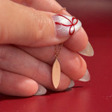 Pavé Diamond Surfboard Necklace Engravable Back