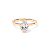 Kayla Pear High Polish Compass Prongs