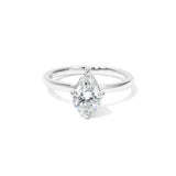 Kayla Pear High Polish Compass Prongs