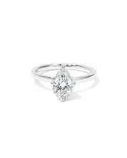 Kayla Pear High Polish Compass Prongs