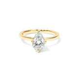 Kayla Pear High Polish Compass Prongs