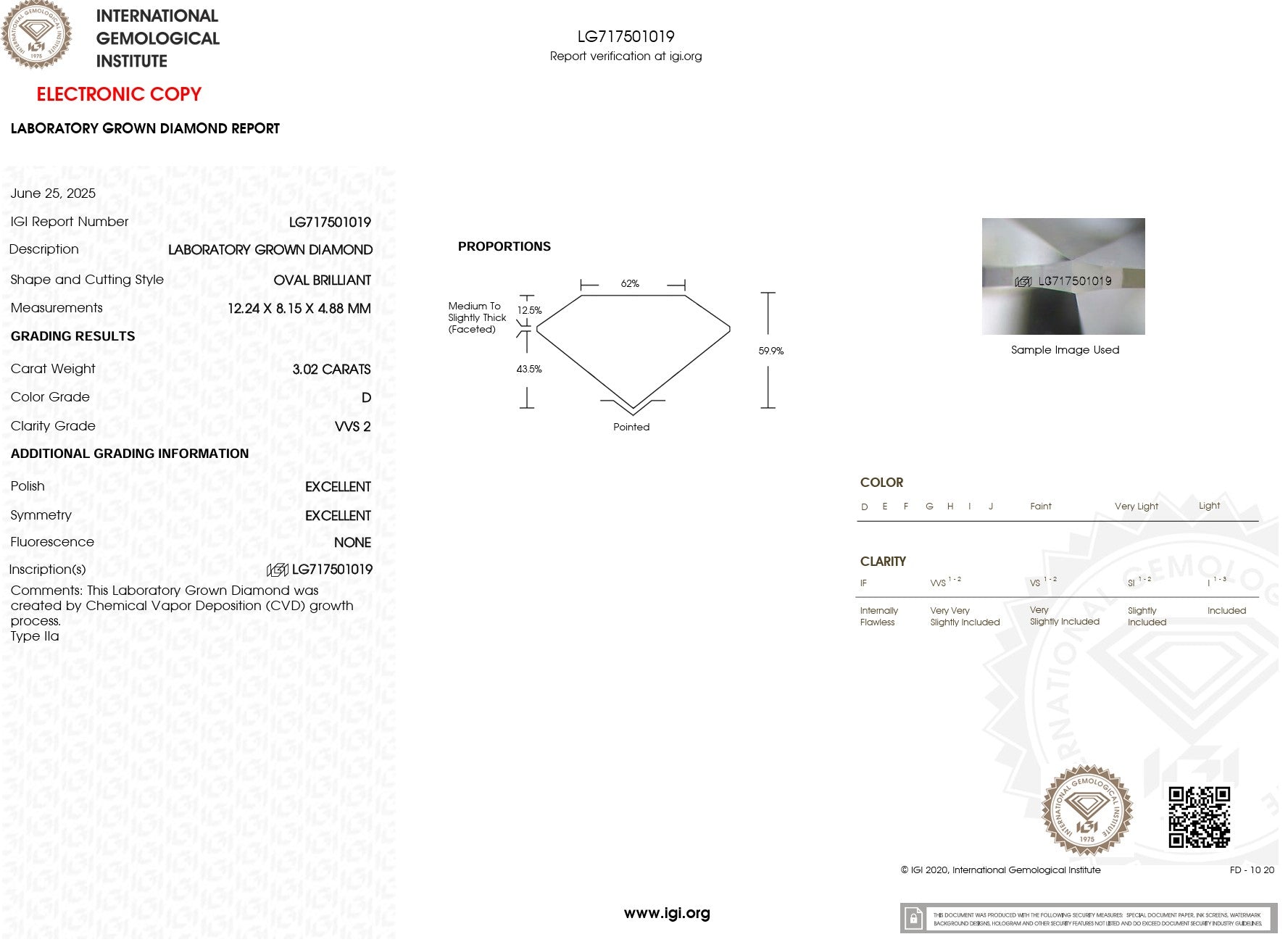 3.02ct D-VVS2 Oval Lab Diamond Compass Kayla