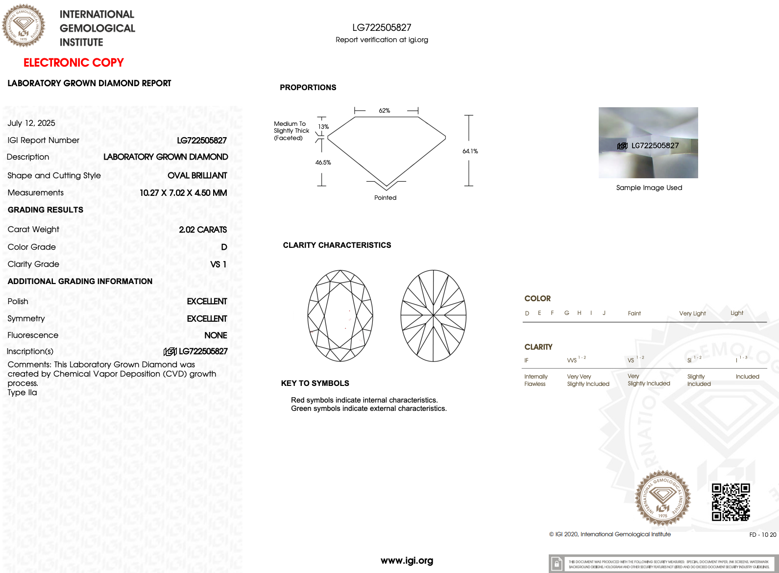 2.02ct D-VS1 Oval Lab Diamond Ariel