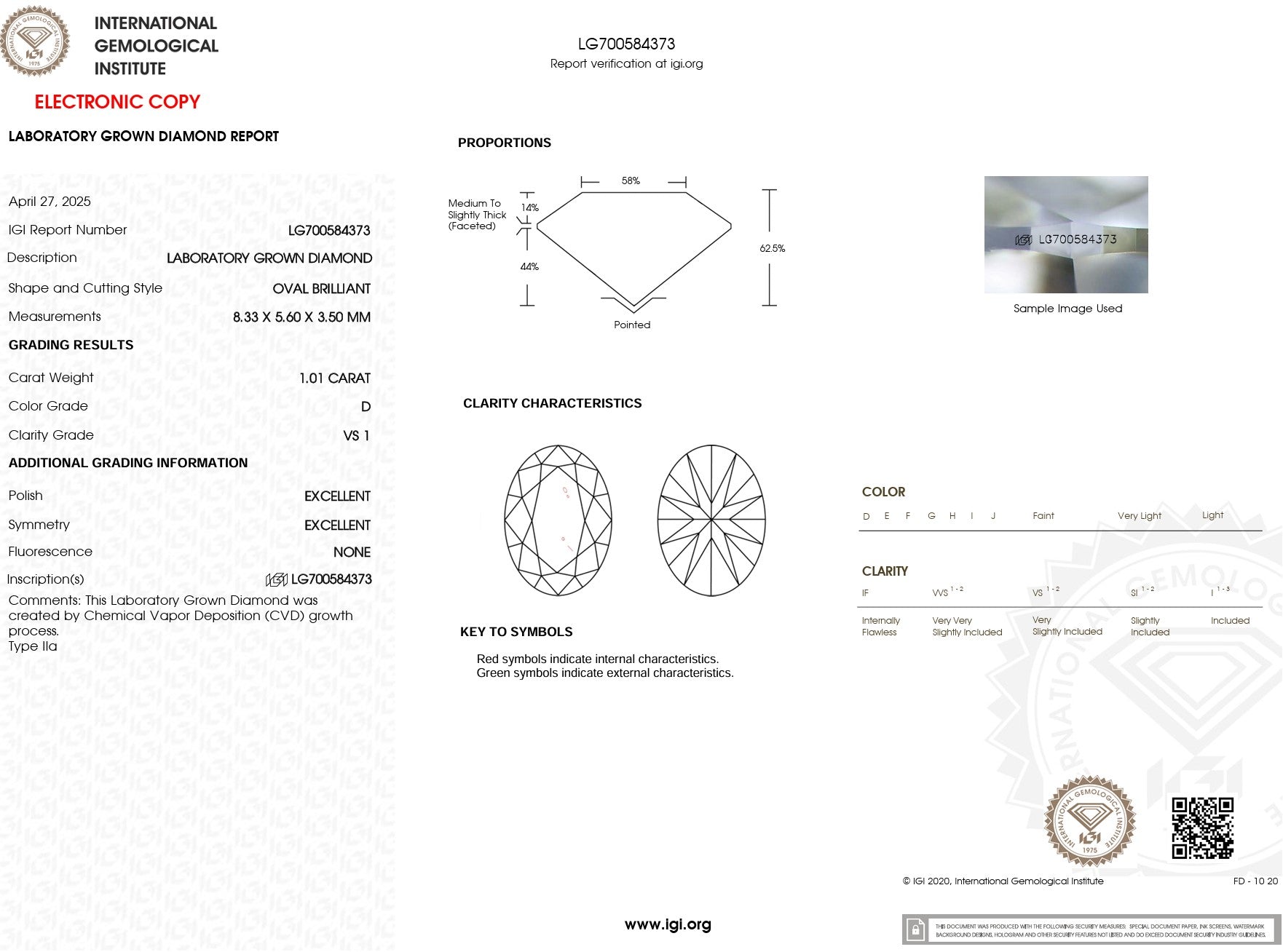 1.01ct D-VS1 Oval Lab Diamond Daisy