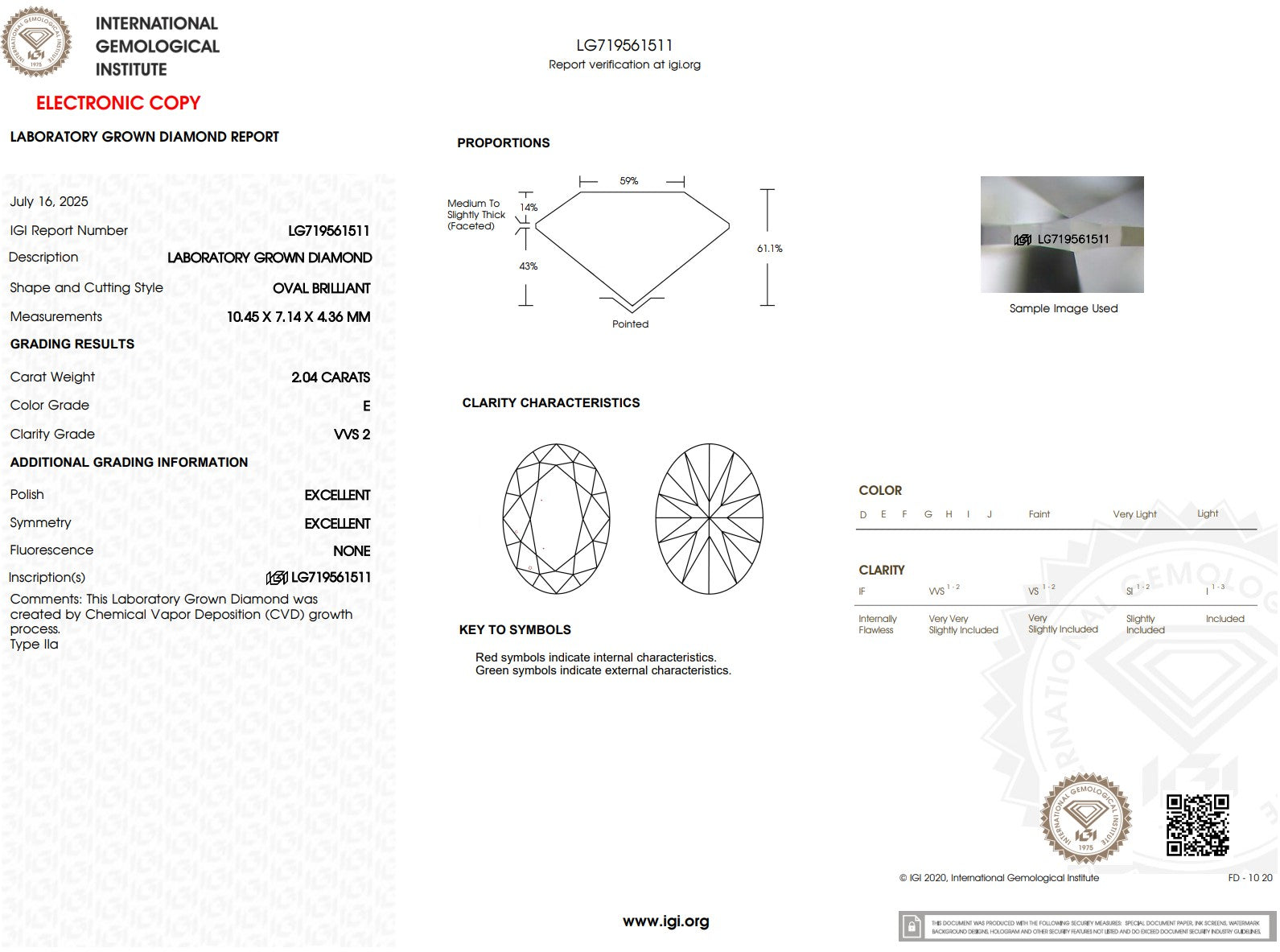 2.04ct E-VVS2 Oval Lab Diamond Lindsey