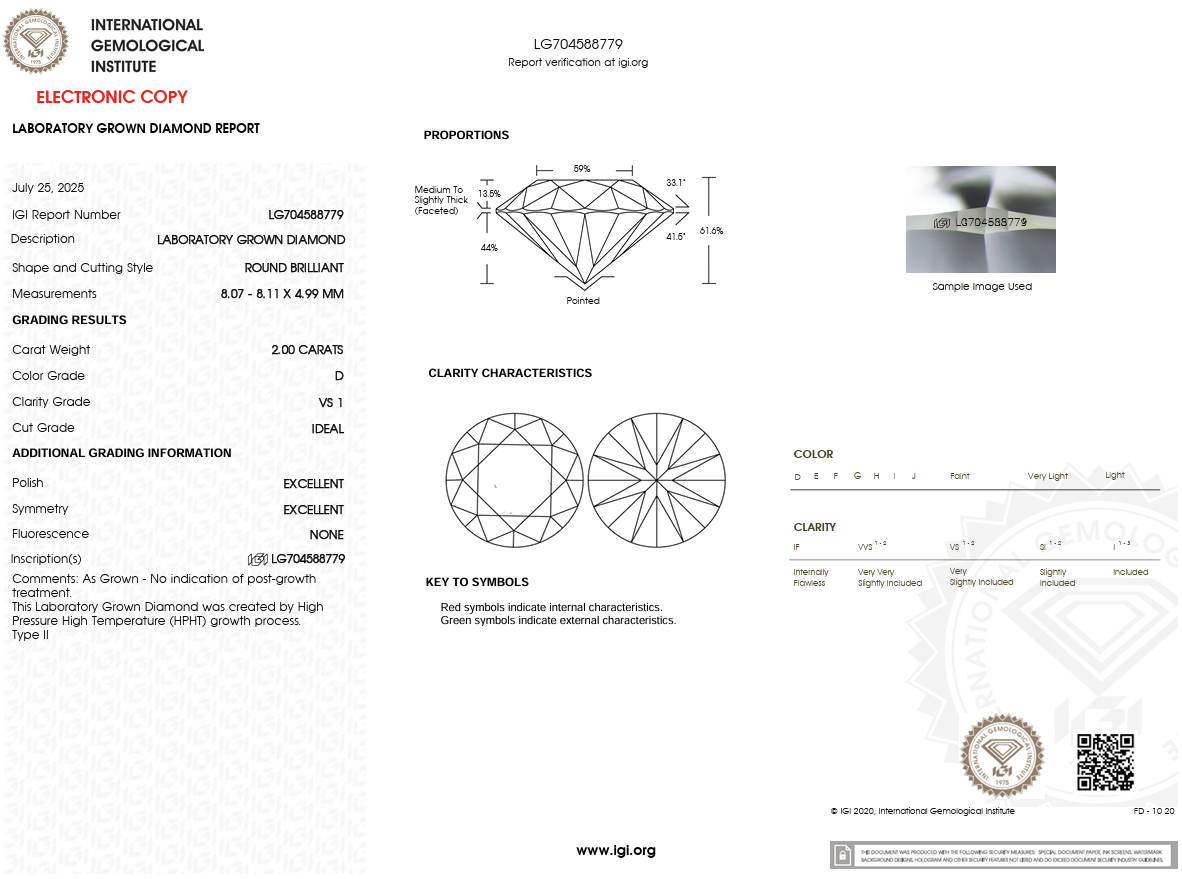 2.00ct D-VS1 Round Lab Diamond Juliette