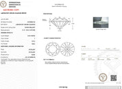 Laboratory-grown diamond report with diamond illustrations and grading details.