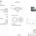 Laboratory-grown diamond report with diamond illustrations and grading details.
