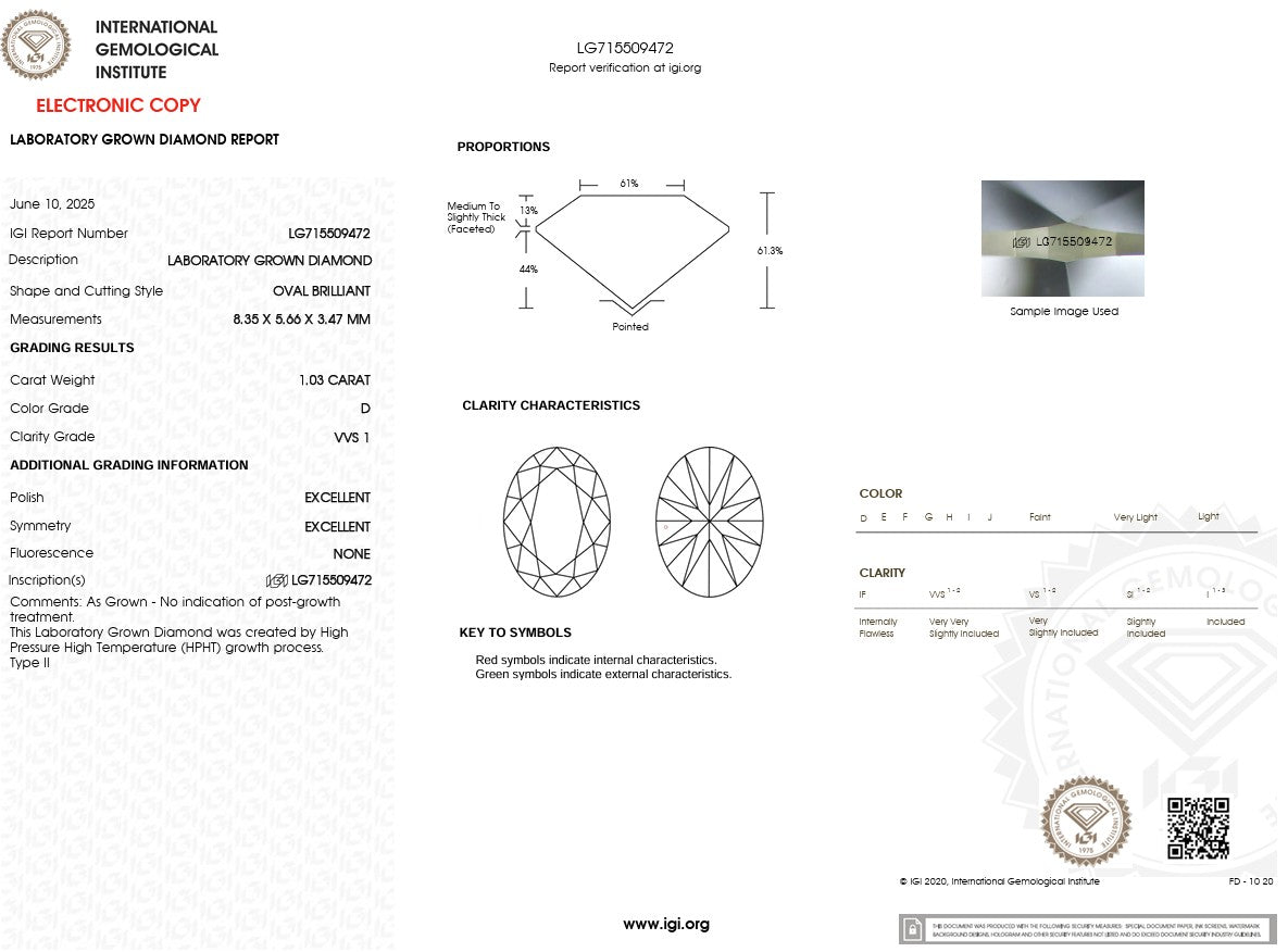 1.03ct D-VVS1 Oval Lab Diamond Daisy