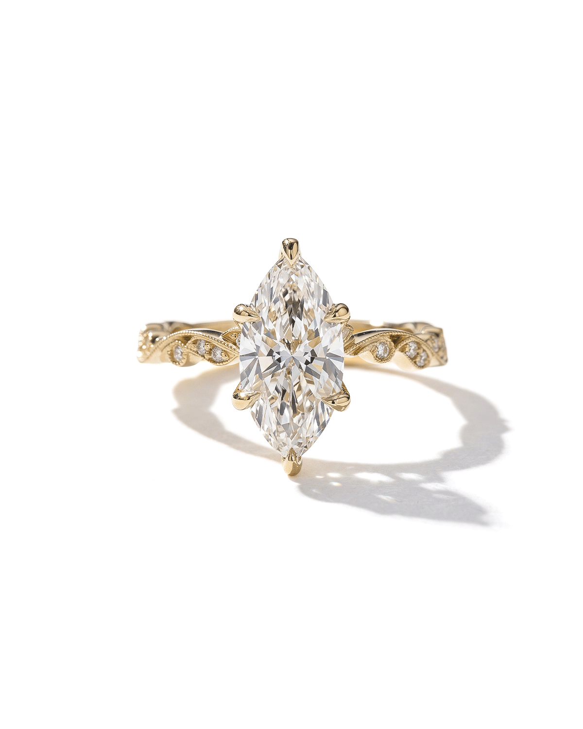 2.02ct E-VVS2 Marquise Lab Diamond Rosette