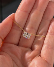 2.03ct Brandi Station Radiant Necklace Yellow Gold