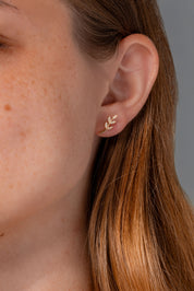 Yellow Gold Branch Studs