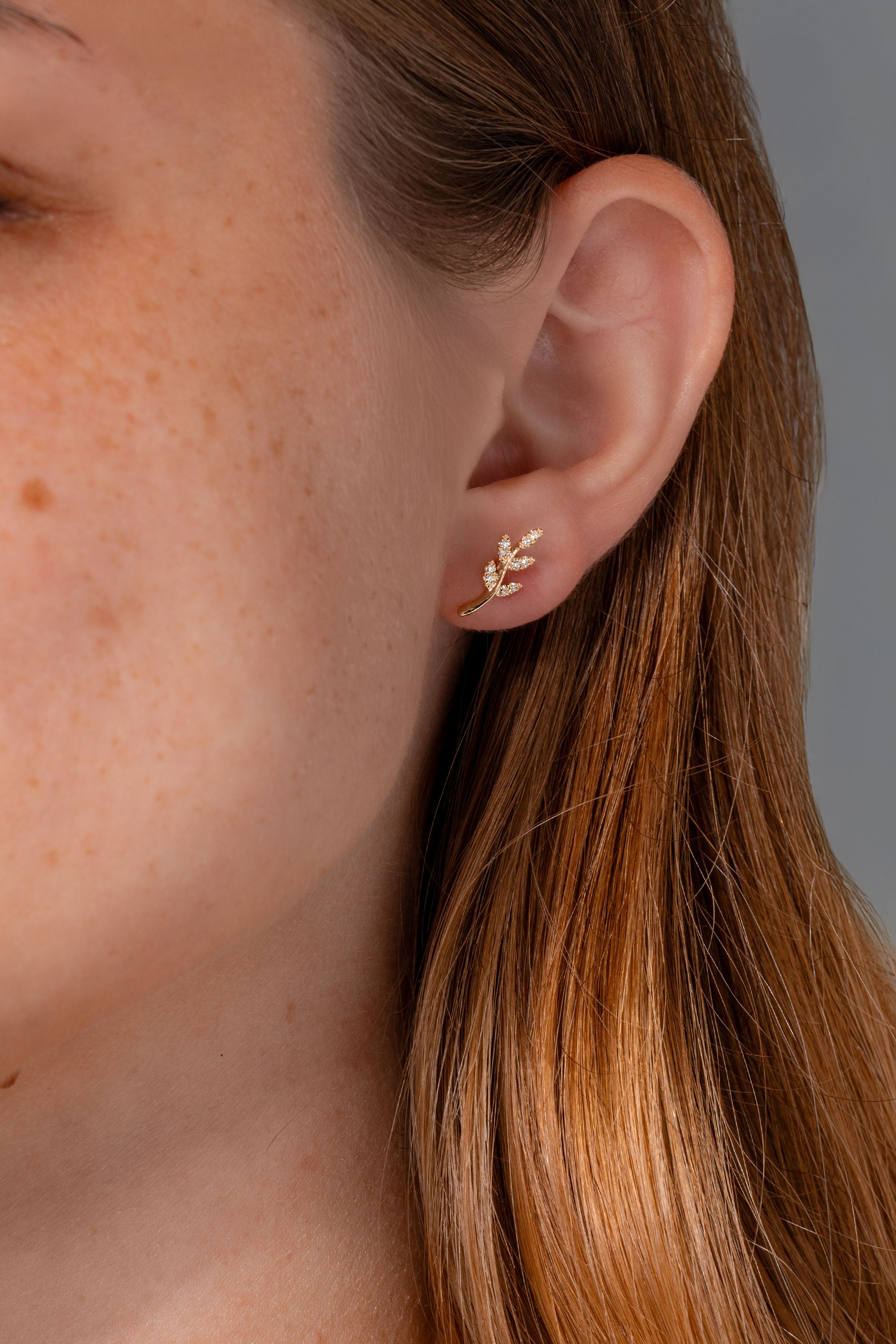 Yellow Gold Branch Studs