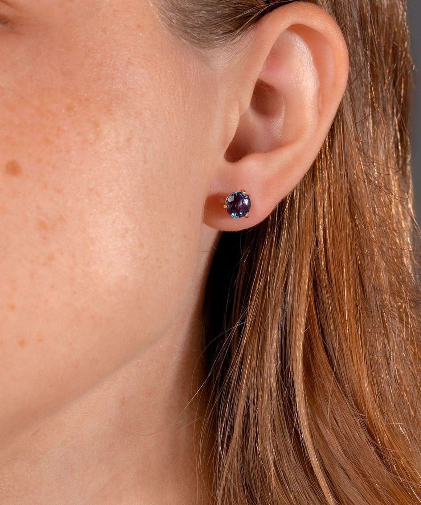 Alexandrite Studs - PBD Earrings