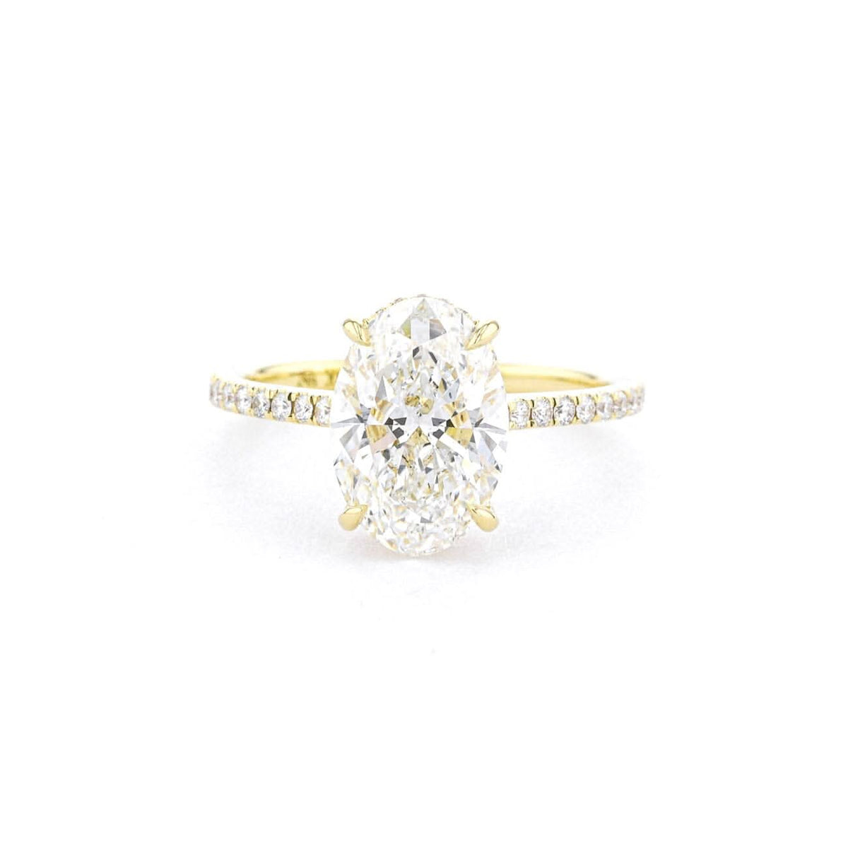 Alice Oval Pavé lab diamond engagement ring by Princess Bride Diamonds