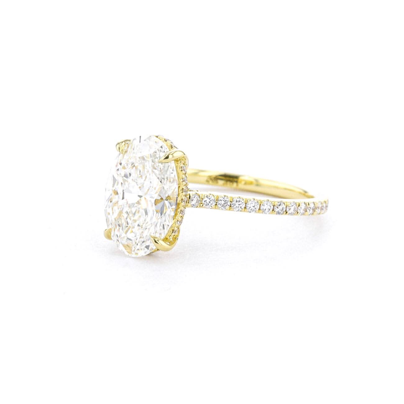 Alice Oval Pavé lab diamond engagement ring by Princess Bride Diamonds