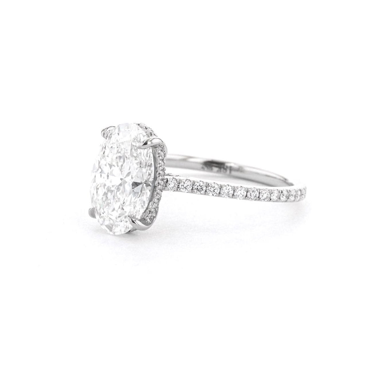 Alice Oval Pavé lab diamond engagement ring by Princess Bride Diamonds