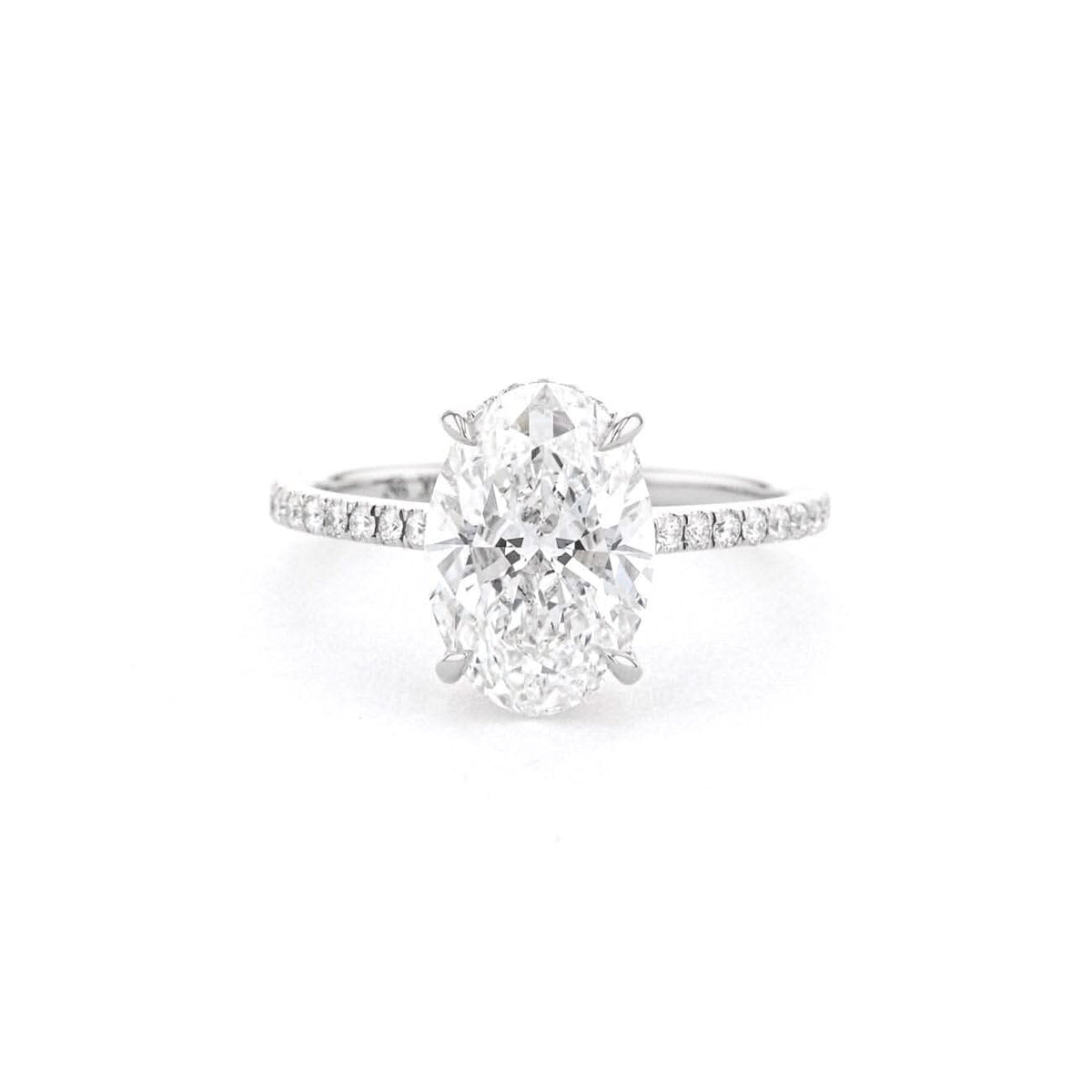 Alice Oval Pavé lab diamond engagement ring by Princess Bride Diamonds
