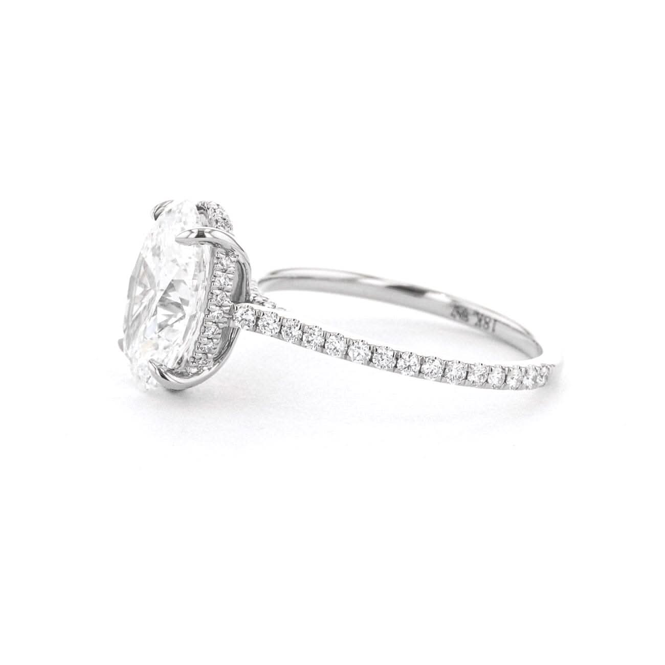 Alice Oval Pavé lab diamond engagement ring by Princess Bride Diamonds