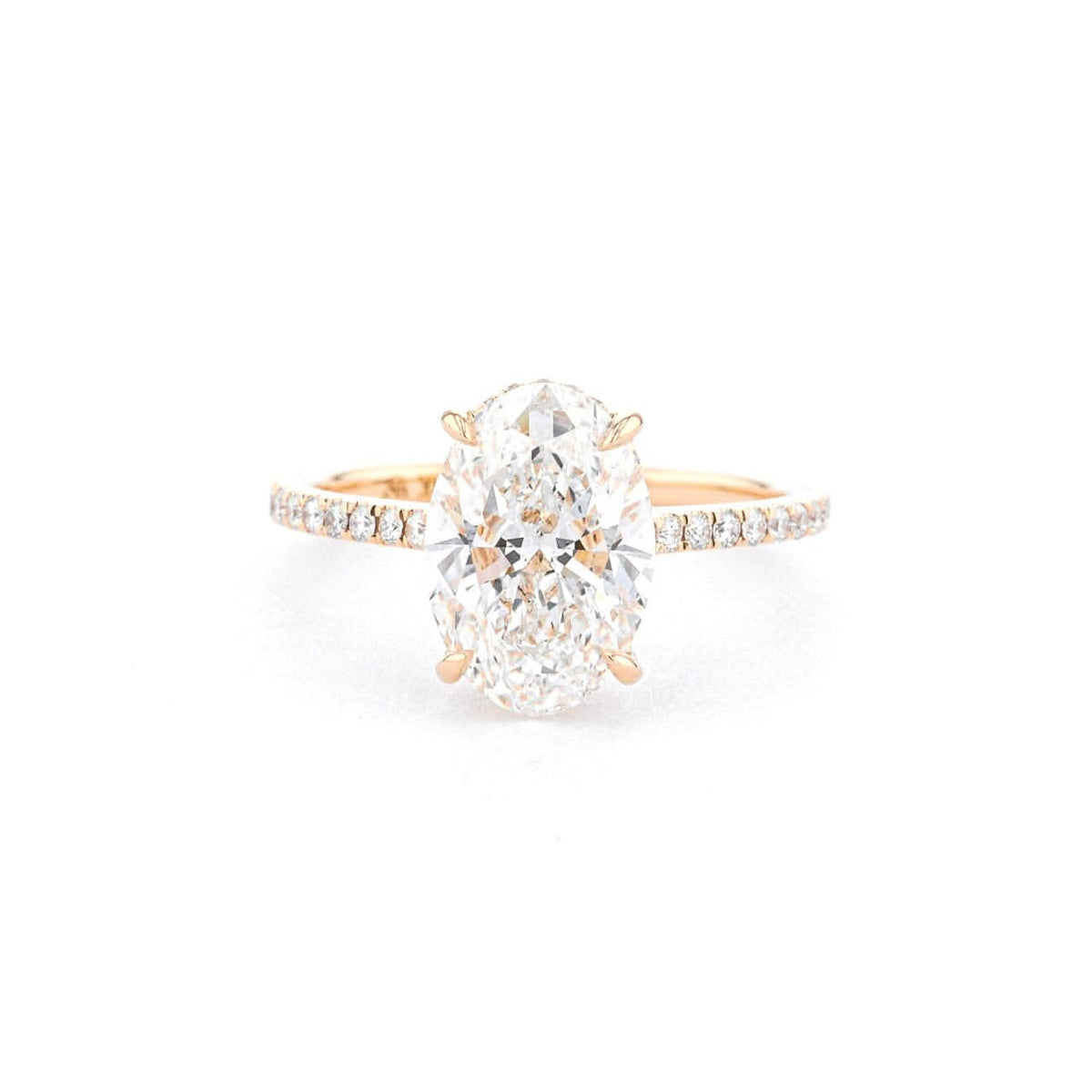Alice Oval Pavé lab diamond engagement ring by Princess Bride Diamonds