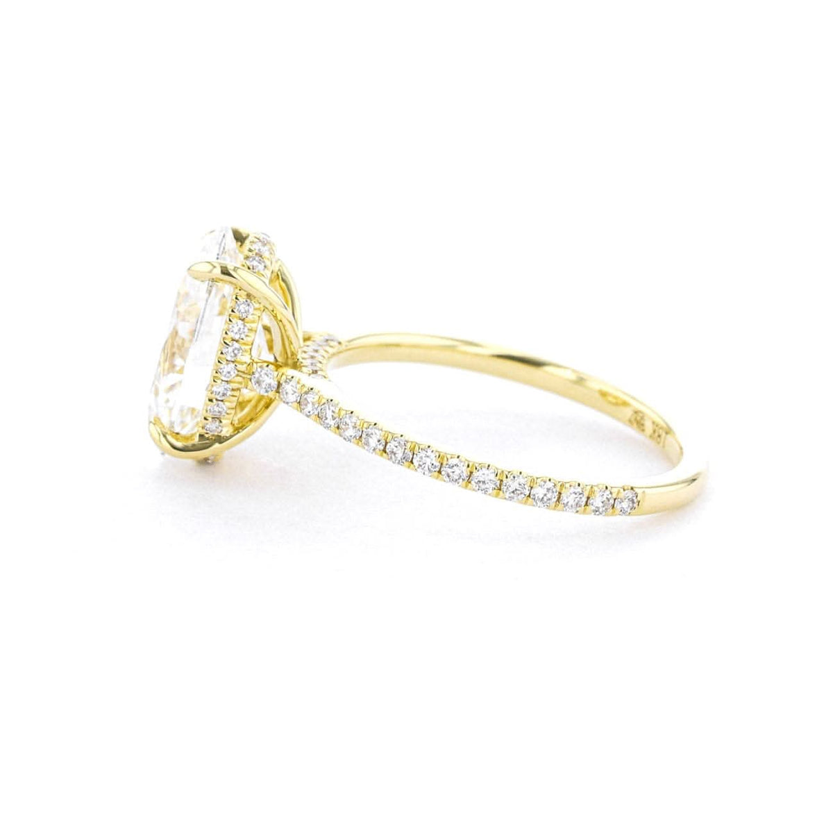 Alice Oval Pavé lab diamond engagement ring by Princess Bride Diamonds