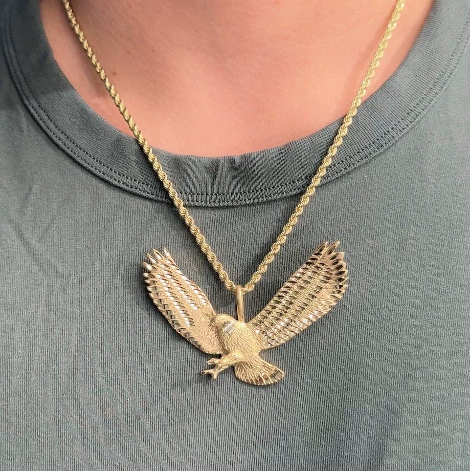 American Bald Eagle Pendant and Chain Necklaces Princess Bride Diamonds 