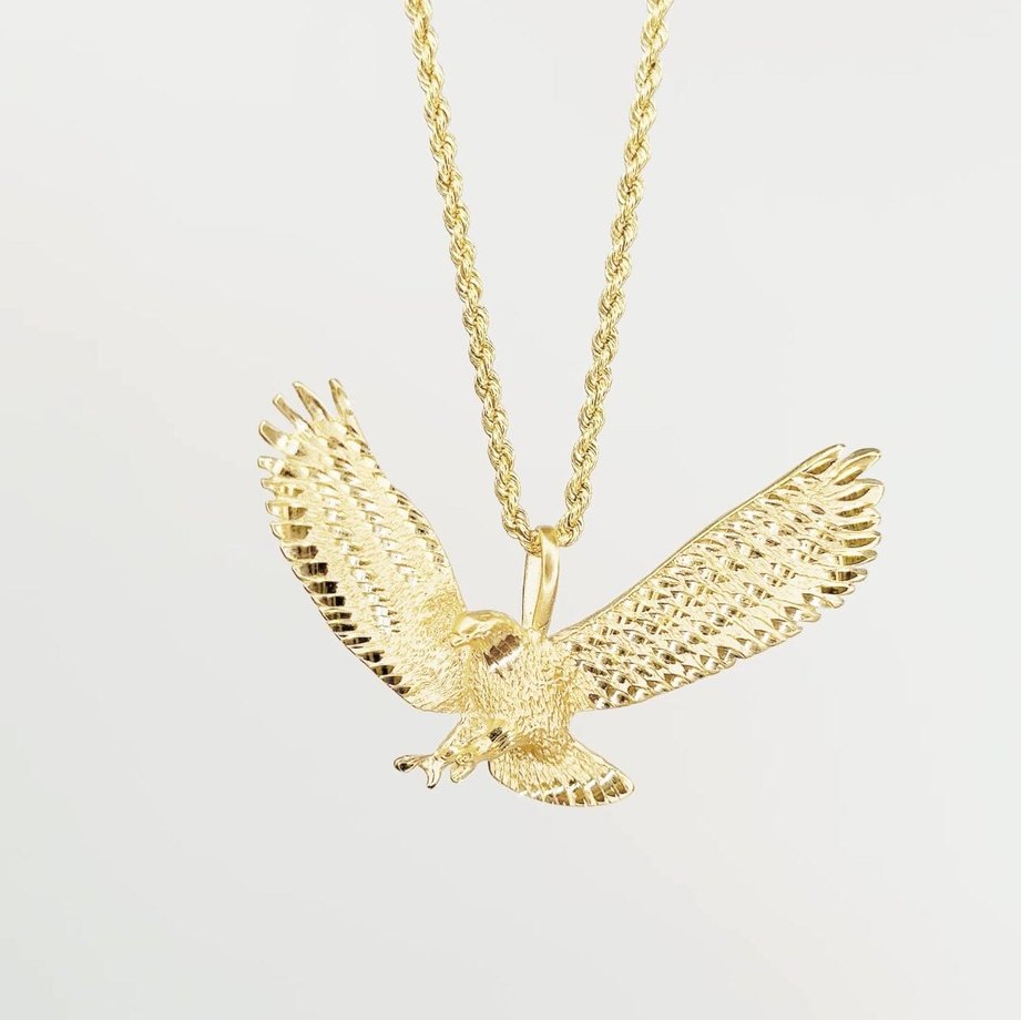American Bald Eagle Pendant and Chain Necklaces Princess Bride Diamonds 