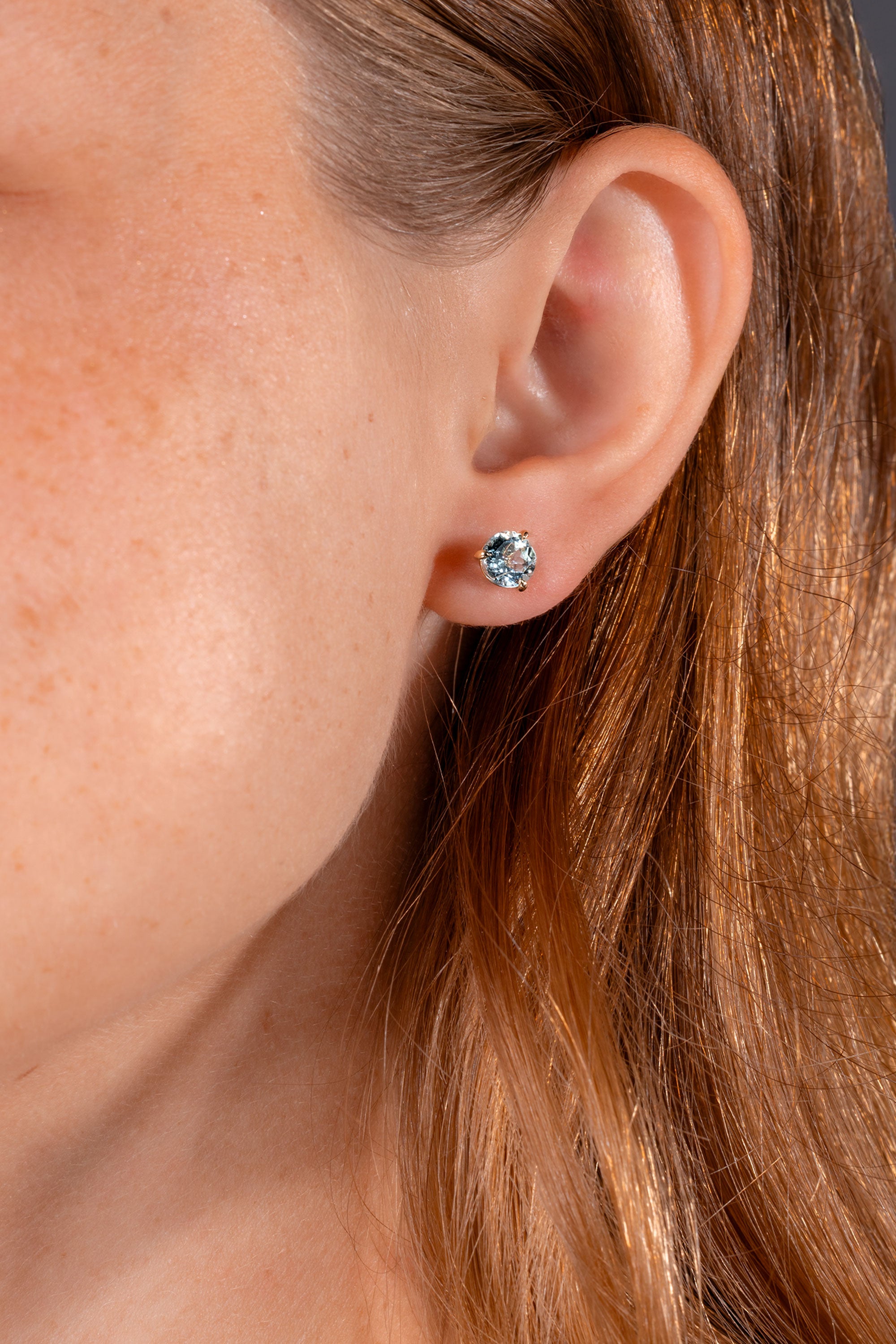 Aquamarine Studs