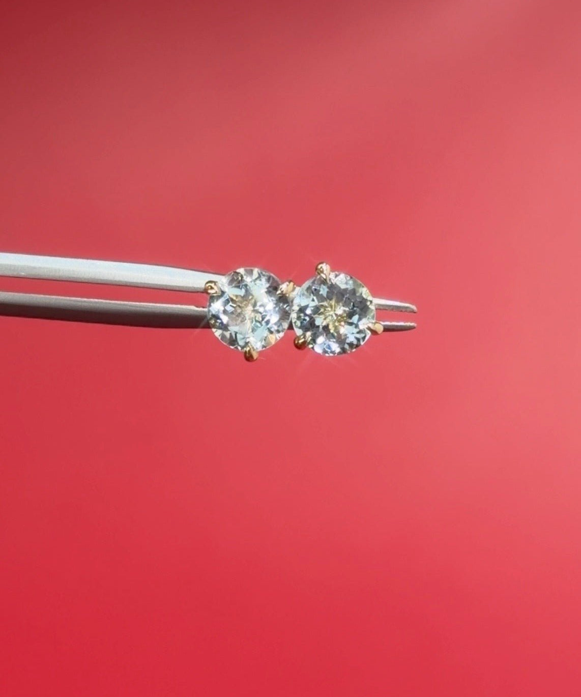 Aquamarine Studs - PBD Earrings