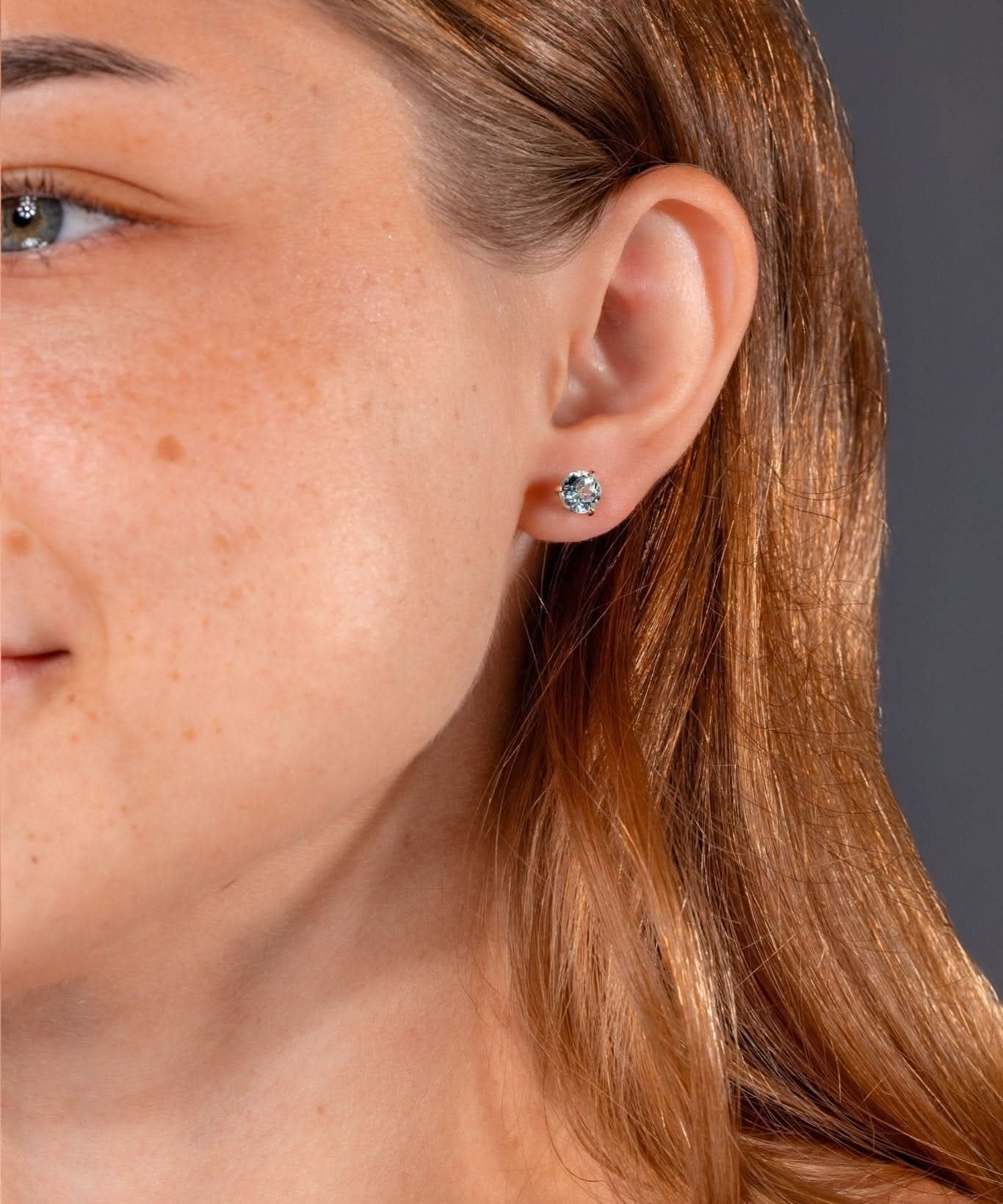 Aquamarine Studs - PBD Earrings