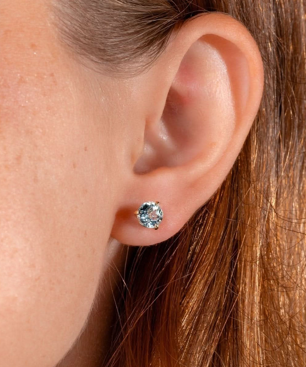 Aquamarine Studs - PBD Earrings