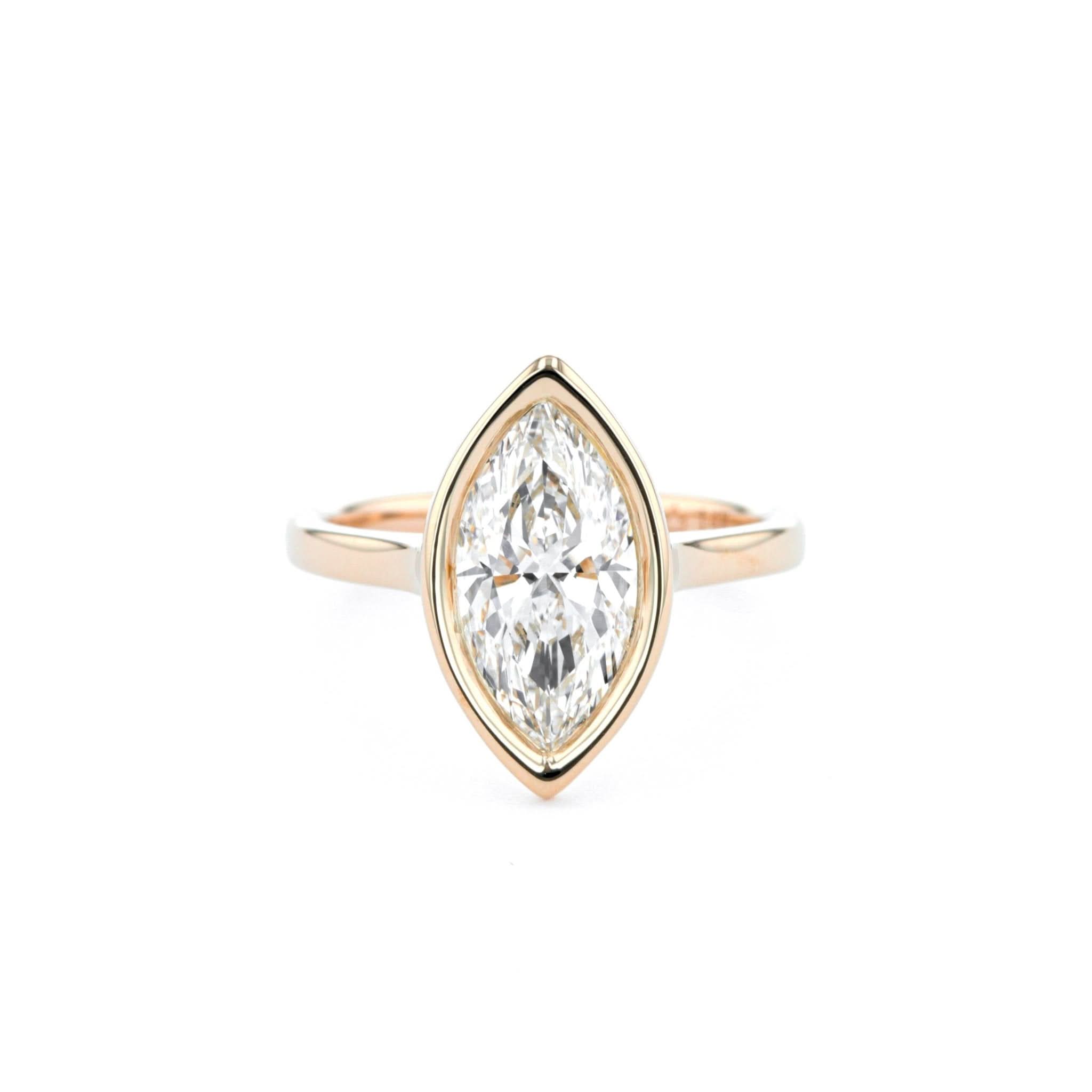 Ava Marquise High Polish Bezel - PBD Engagement Rings